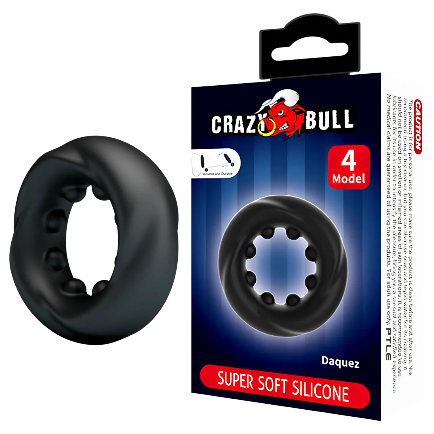 Crazy Bull stimulačný krúžok na penis (čierny) Crazy Bull stimulačný krúžok na penis (čierny)
