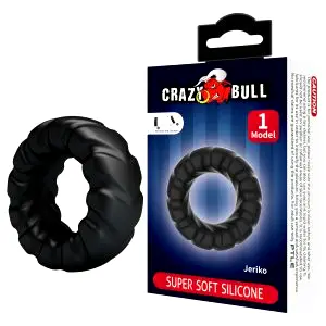 Crazy Bull extra silný krúžok na penis (čierny)