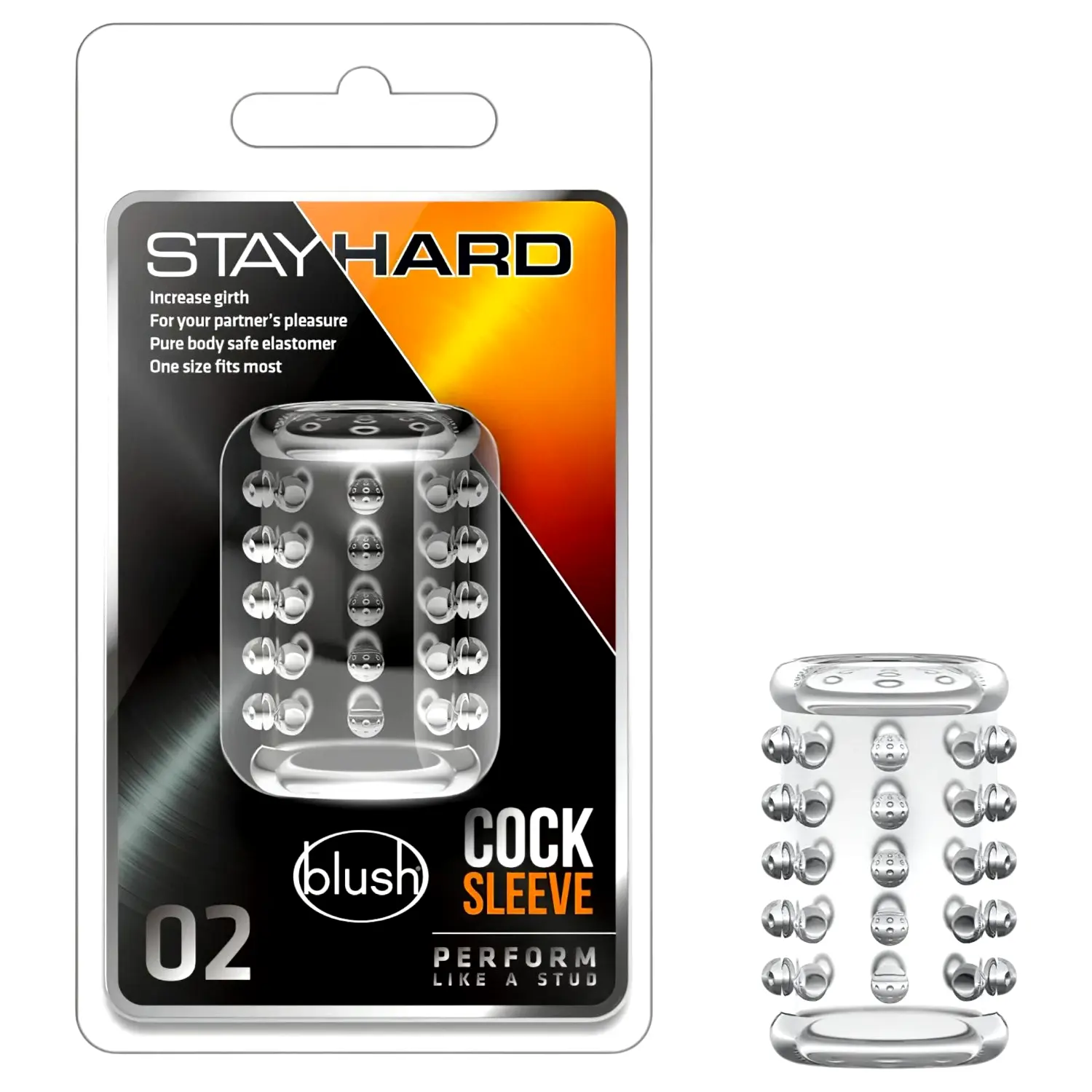 Zostaň Pevný - bodkovaný prsteň na penis (priehľadný) Zostaň Pevný - bodkovaný prsteň na penis (priehľadný)