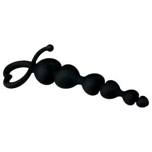 Perlový análny dildo (čierny)