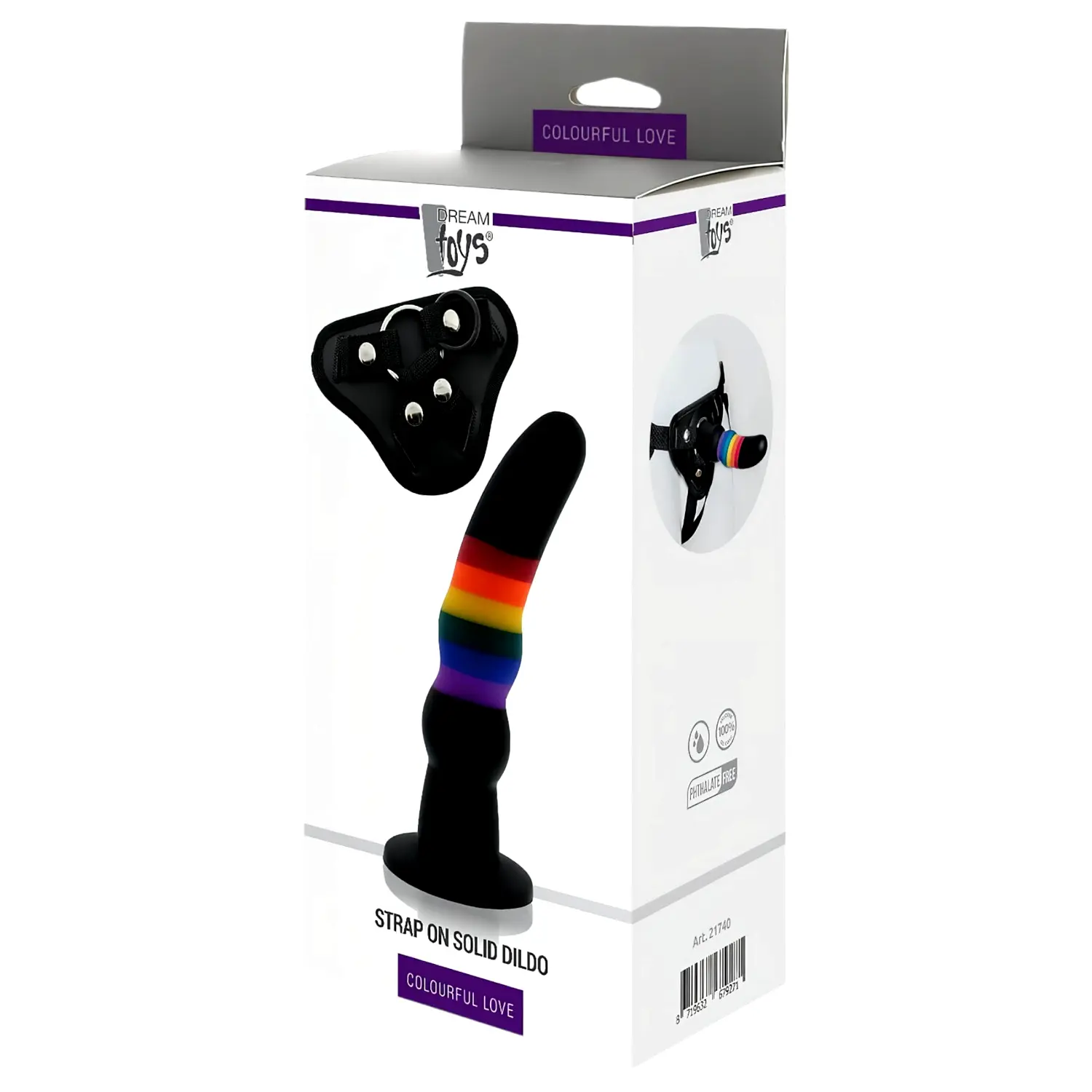 Colorful Love - pripínacie dildo (pestrofarebné) Colorful Love - pripínacie dildo (pestrofarebné)