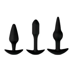 Pleasure kit - rôznorodná sada anál plugov (čierna)