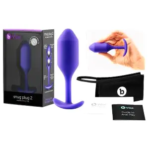 Snug Plug 2 - dvojitá análny kolík (114g) - fialová