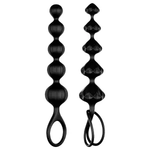 Love Beads - análny perlový set (čierny)