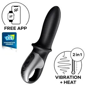 Hot Passion - inteligentný vyhrievací análny vibrátor (čierny)