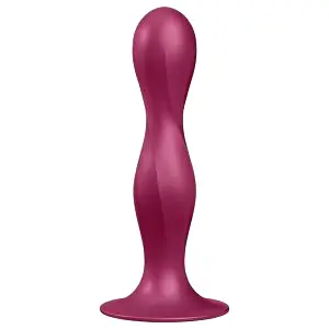 Double Ball-R - prísavkový dildo s váhou (červený)