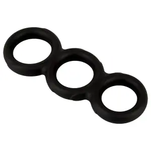 Erecto trojitý krúžok na penis (čierny)
