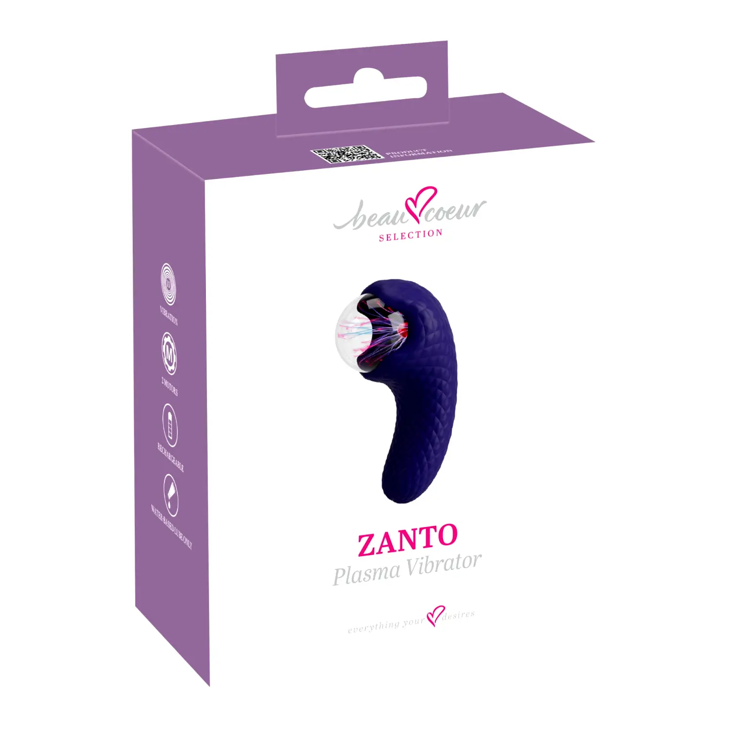 Beau Coeur Zanto plazmový vibrátor (fialový) Beau Coeur Zanto plazmový vibrátor (fialový)