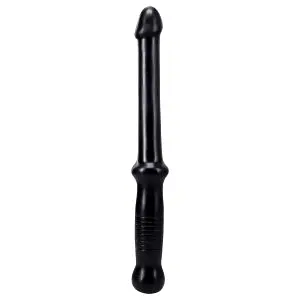 Anal Push - čierne dildo s rukoväťou