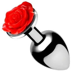 Ružový análny plug (strieborný)