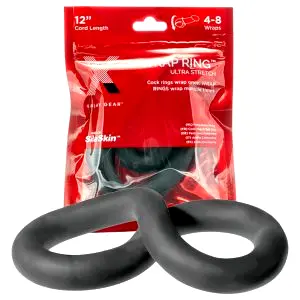 Ultra Wrap 12 - hrubý penisový krúžok - čierny (30cm)
