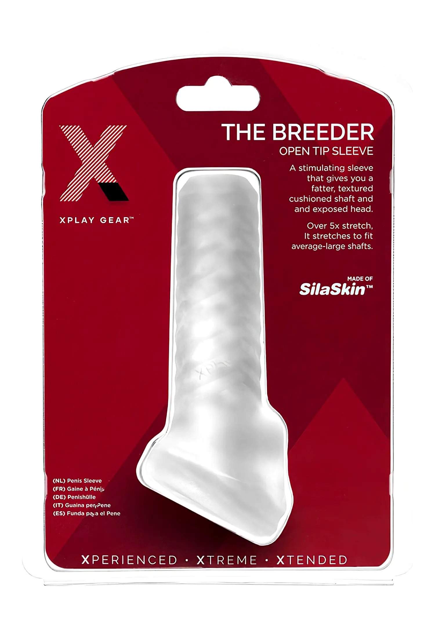 Breeder - otvorený návlek na penis (biely) Breeder - otvorený návlek na penis (biely)