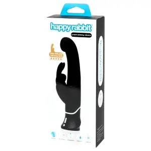 Happyrabbit G-bod vodotesný vibrátor na batérie s tyčinkou (čierny)