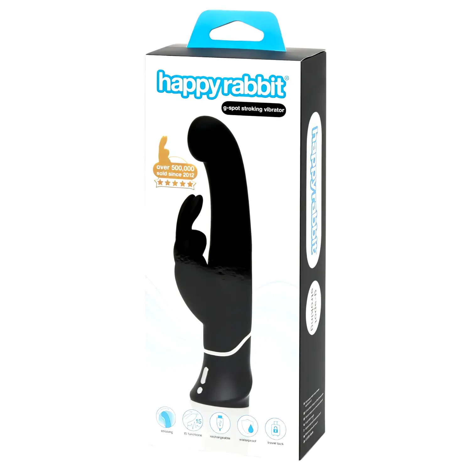 Happyrabbit G-bod vodotesný vibrátor na batérie s tyčinkou (čierny) Happyrabbit G-bod vodotesný vibrátor na batérie s tyčinkou (čierny)