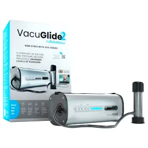 VacuGlide 2 automatický luxusný mužský masturbátor (strieborný)