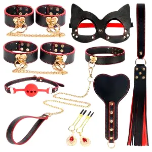 BDSM štartovací set - 7 dielov (čierna)