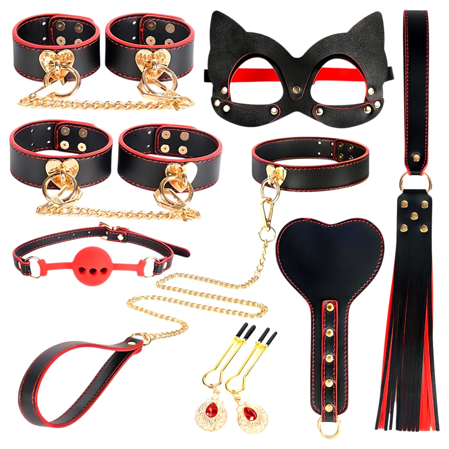 BDSM štartovací set - 7 dielov (čierna) BDSM štartovací set - 7 dielov (čierna)