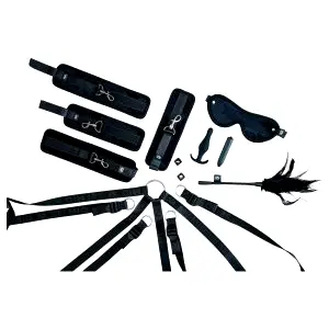 Posteľové bondage súprava (čierna)