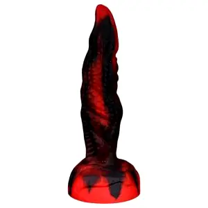 Realistický dildo - žilkovaný - 20 cm - červený