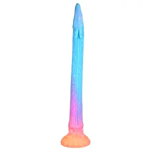 XXL Úhor - fosforeskujúce análny dildo - 47 cm (ružová)