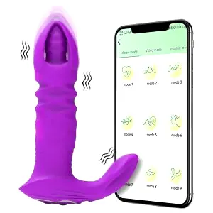 AlvUp inteligentný tlačný análny vibrátor (fialový)