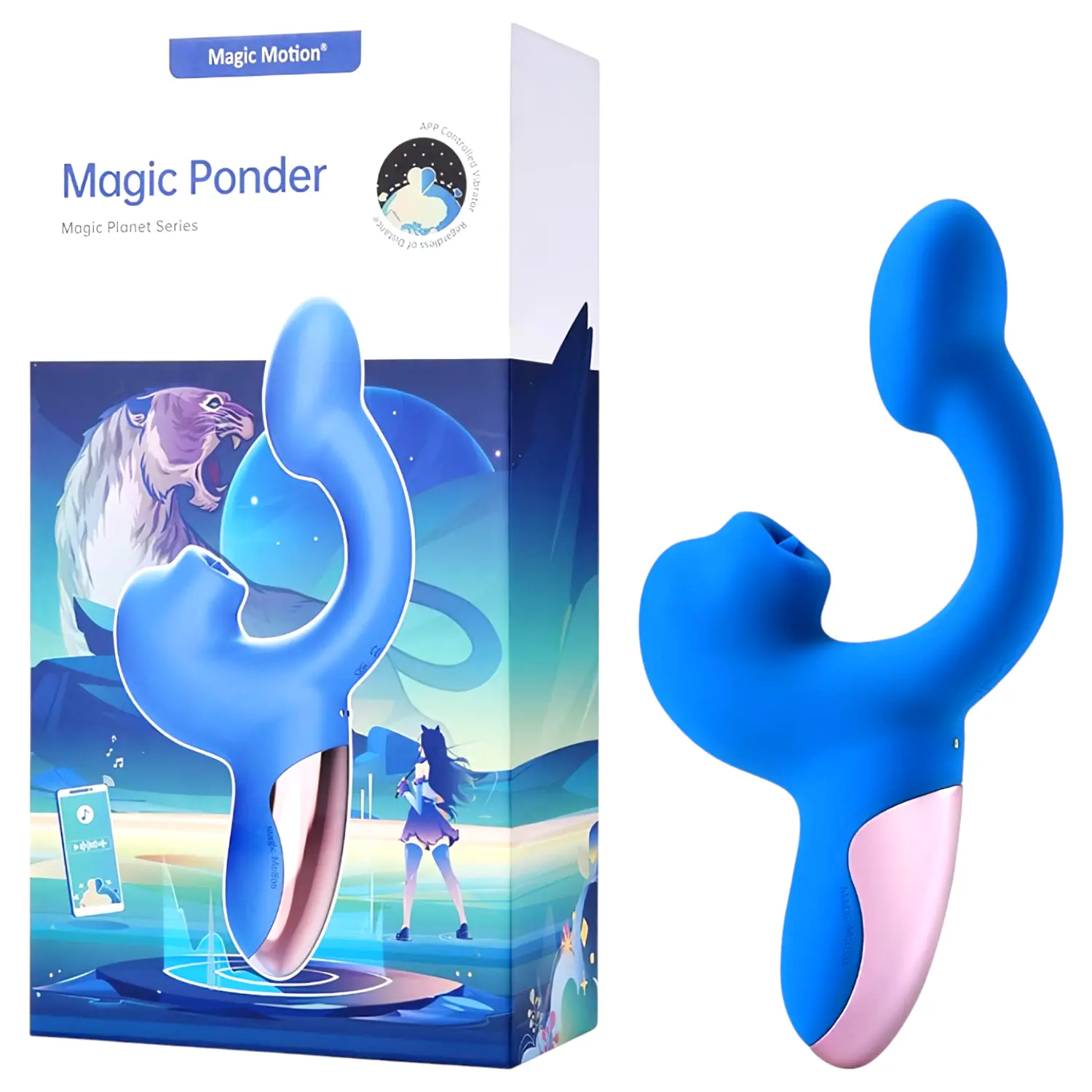 Magic Motion Magic Ponder 2v1 klitorisový vibrátor s ramenom (modrý) Magic Motion Magic Ponder 2v1 klitorisový vibrátor s ramenom (modrý)