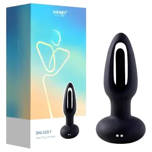 Box Snuggy - jazykový análny vibrátor (čierny)