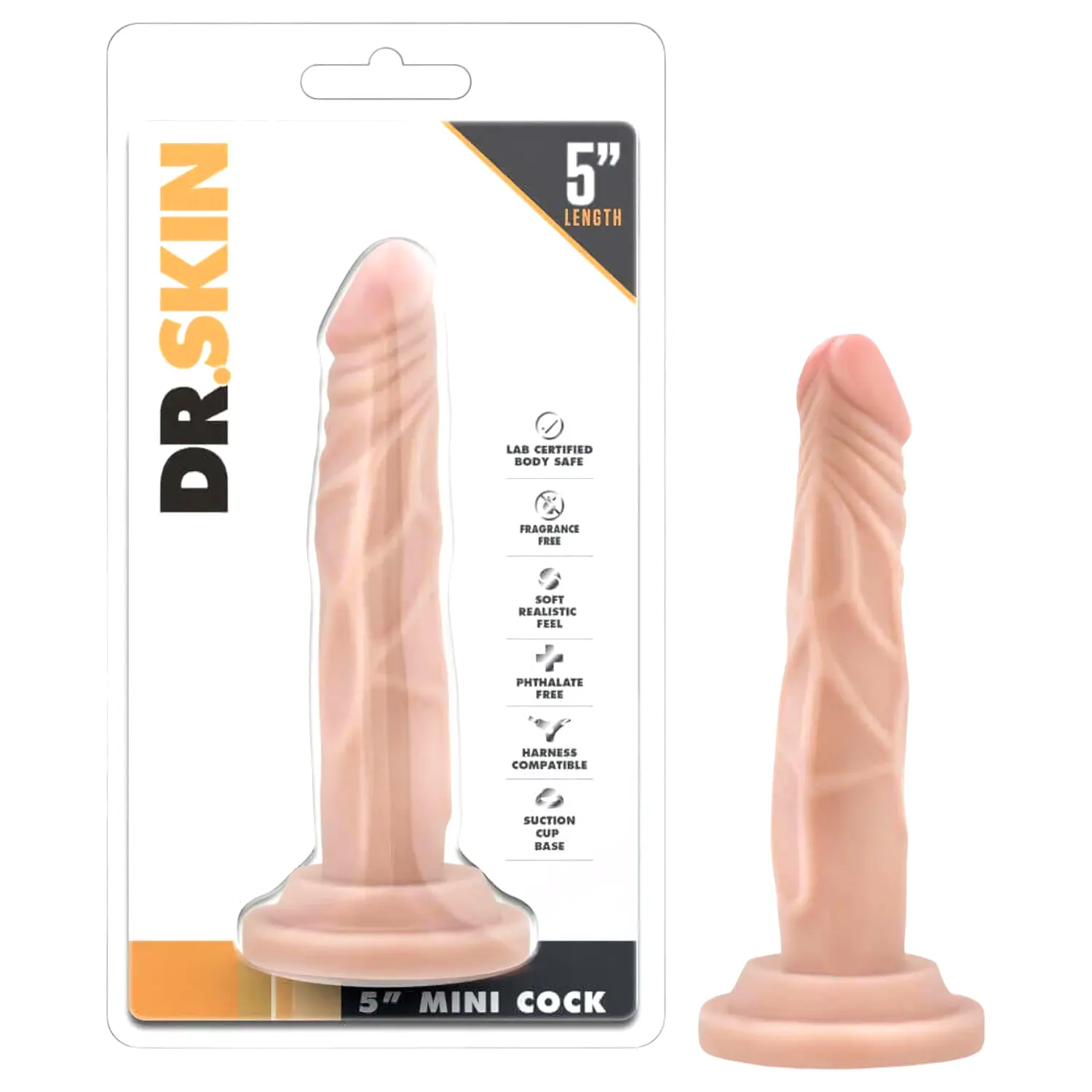 Dr. Skin 5 - prirodzený realistický dildo s prísavkou (14 Dr. Skin 5 - prirodzený realistický dildo s prísavkou (14