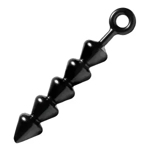 Spades - čierne análne dildo s perličkami