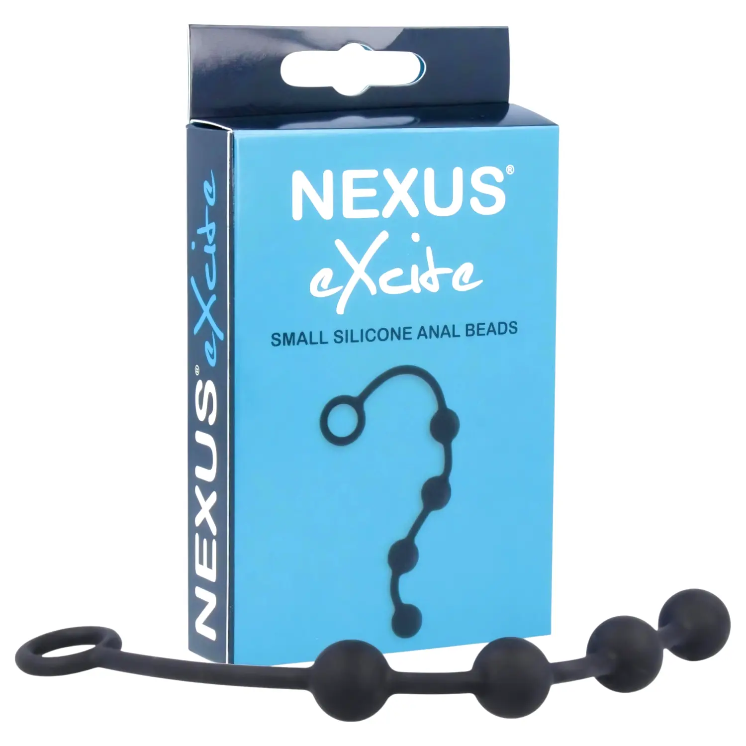 Excite - Análny dildo s 4 korálkami - čierny (malý) Excite - Análny dildo s 4 korálkami - čierny (malý)