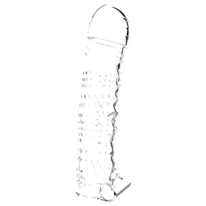 Vibračný tŕnitý návlek na penis (priehľadný)