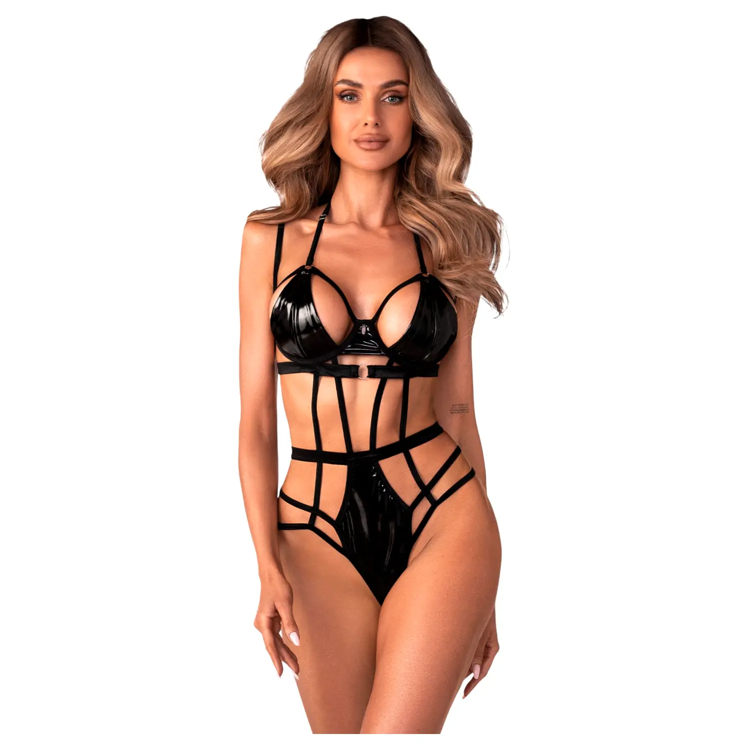 Keira - pásikové body (čierne) - L/XL Keira - pásikové body (čierne) - L/XL