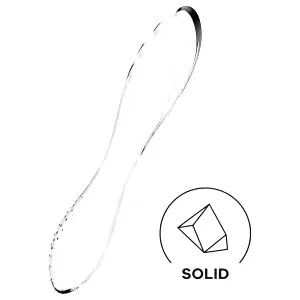 Dazzling Crystal 1 - obojstranné sklenené dildo (priehľadné)