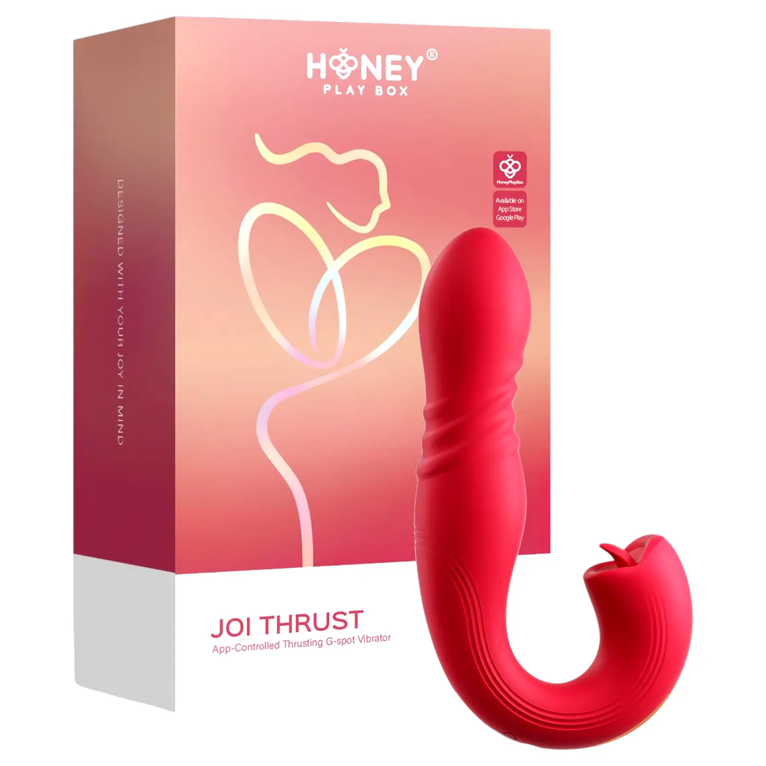 Box Joi Thrust 2 - inteligentný thrusting vibračný masér (červený) Box Joi Thrust 2 - inteligentný thrusting vibračný masér (červený)
