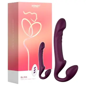 Box Bliss - rotačný korálkový pripínací vibrátor (fialový)