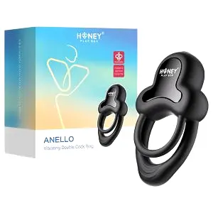Box Anello - inteligentný vibračný krúžok na penis a semenníky (čierny)