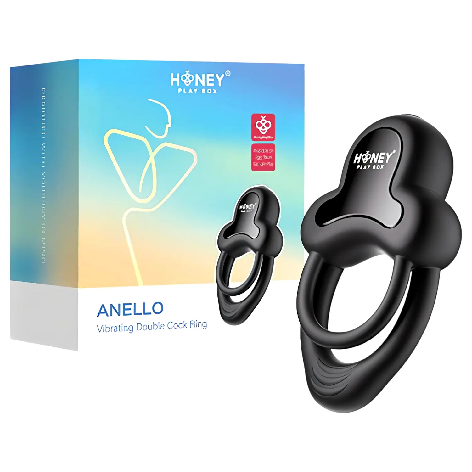 Box Anello - inteligentný vibračný krúžok na penis a semenníky (čierny) Box Anello - inteligentný vibračný krúžok na penis a semenníky (čierny)