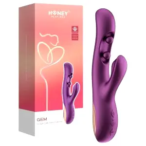 Box Gem - inteligentný vibrátor na G-bod a klitoris s perlou (fialový)