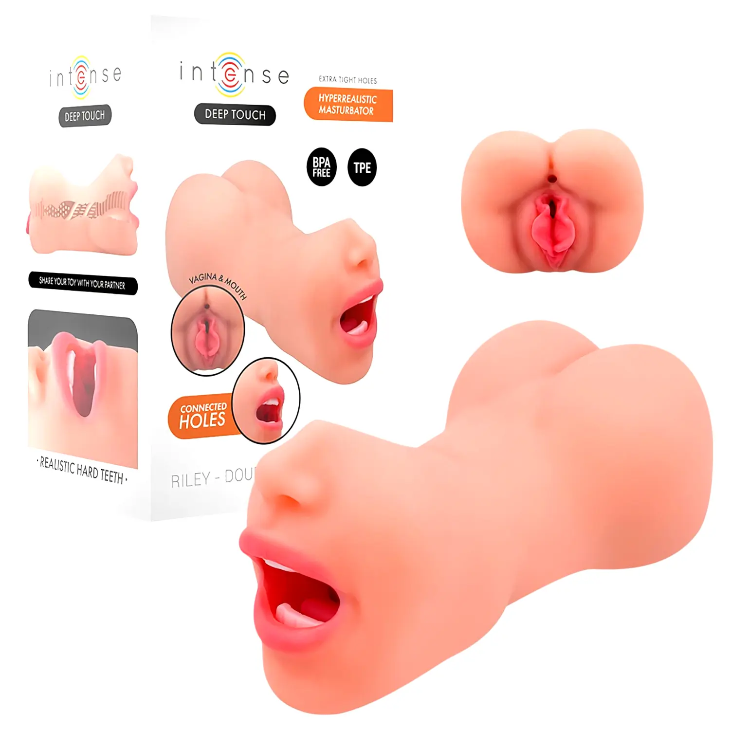 Intenzív Hlboký Dotyk Riley realistický ústa a vagína masturbátor (prírodný) Intenzív Hlboký Dotyk Riley realistický ústa a vagína masturbátor (prírodný)