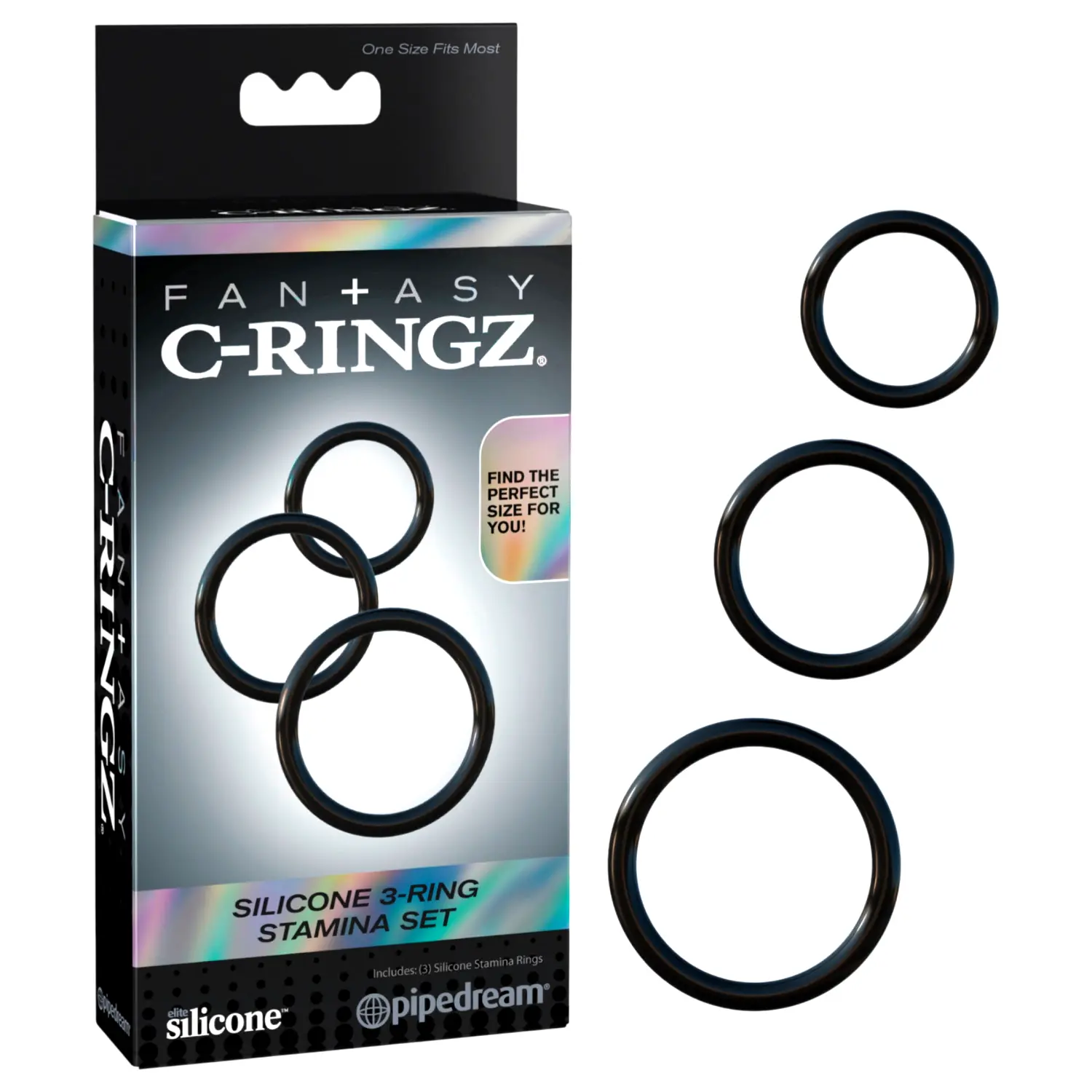 C-Ringz - trio krúžkov na penis (čierne) C-Ringz - trio krúžkov na penis (čierne)