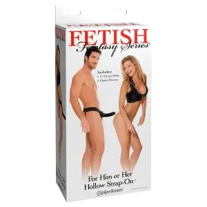 Fetish Fantasy - pripevnené duté dildo (čierne)