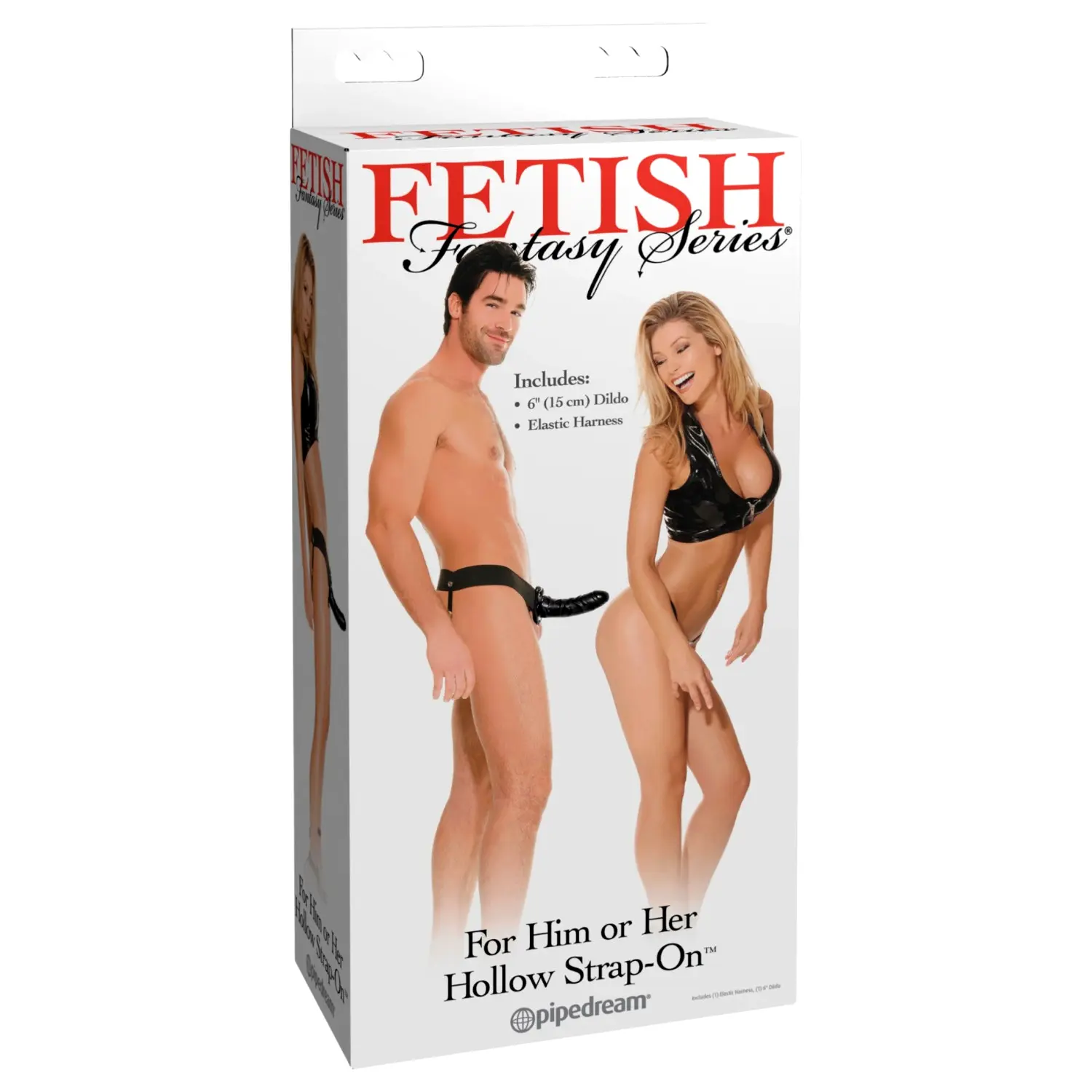 Fetish Fantasy - pripevnené duté dildo (čierne) Fetish Fantasy - pripevnené duté dildo (čierne)