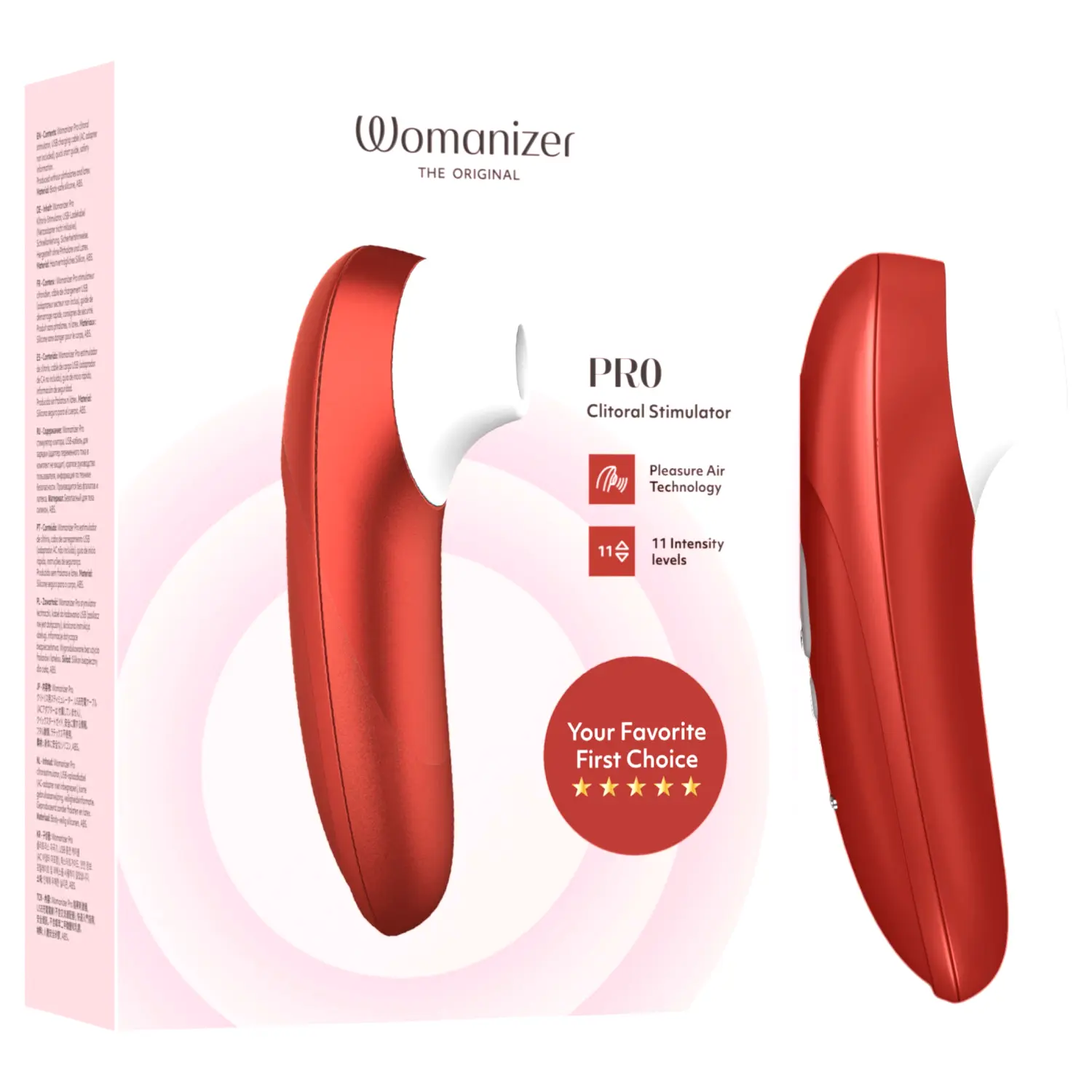 Pro - vzduchový stimulátor klitorisu (červený) Pro - vzduchový stimulátor klitorisu (červený)