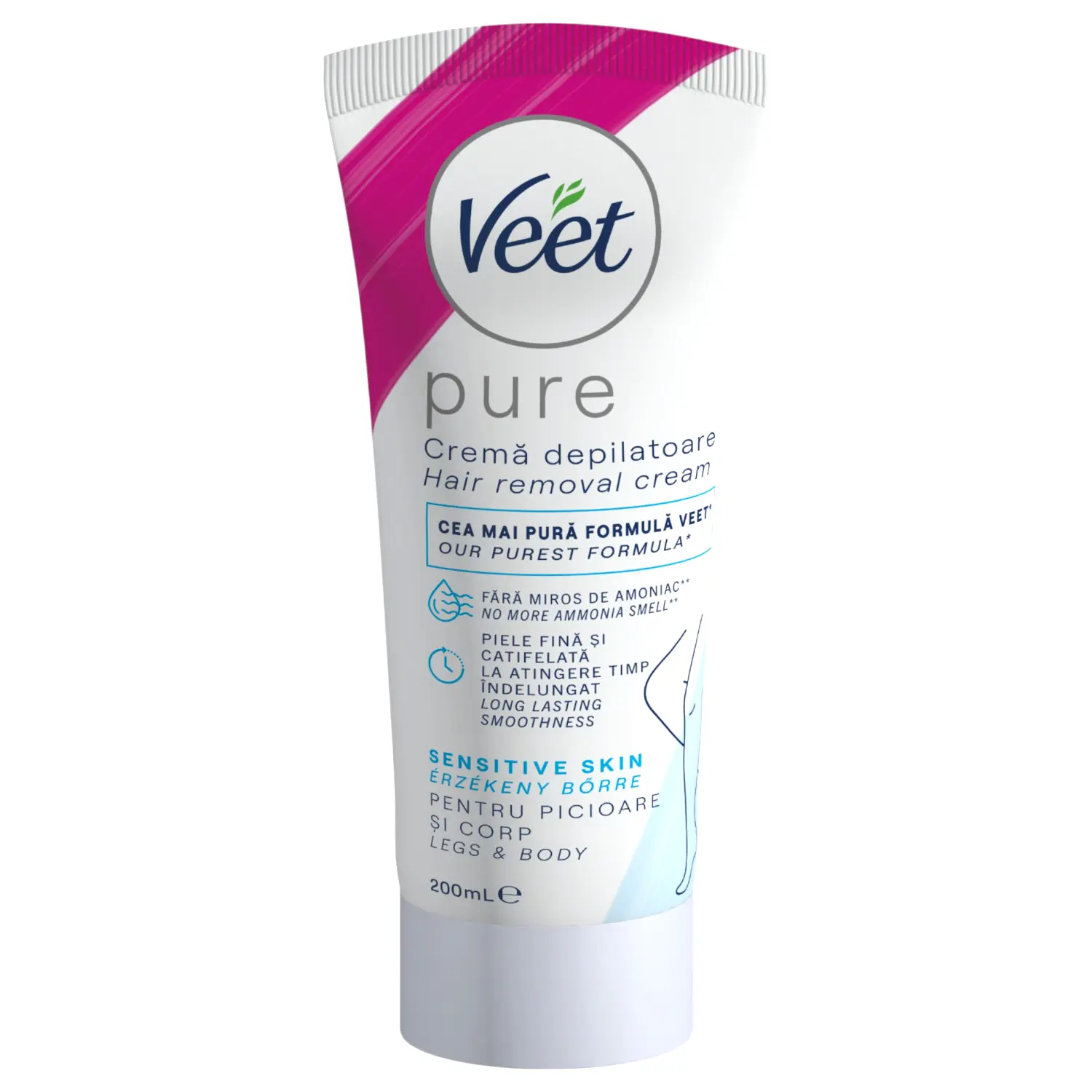 Pure - depilačný krém na nohy a telo - citlivá pokožka (200ml) Pure - depilačný krém na nohy a telo - citlivá pokožka (200ml)