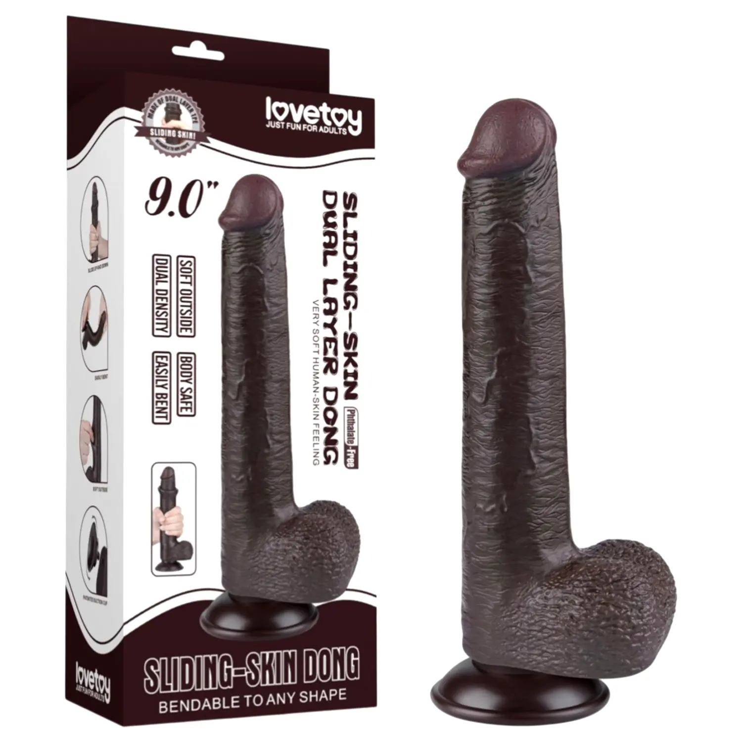 Sliding-Skin - prísavkový dvojvrstvový dildo - 20 Sliding-Skin - prísavkový dvojvrstvový dildo - 20