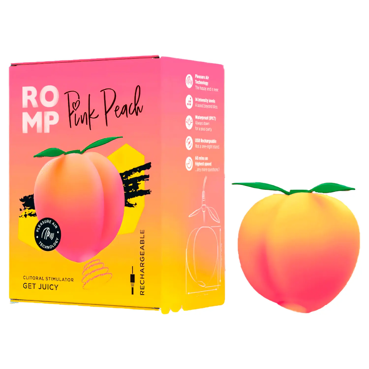 Pink Peach - vibrátor s tlakovými vlnami - ružový Pink Peach - vibrátor s tlakovými vlnami - ružový