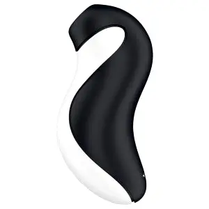 Orca - vodotesný stimulátor klitorisu s tlakovými vlnami (čierno-biely)