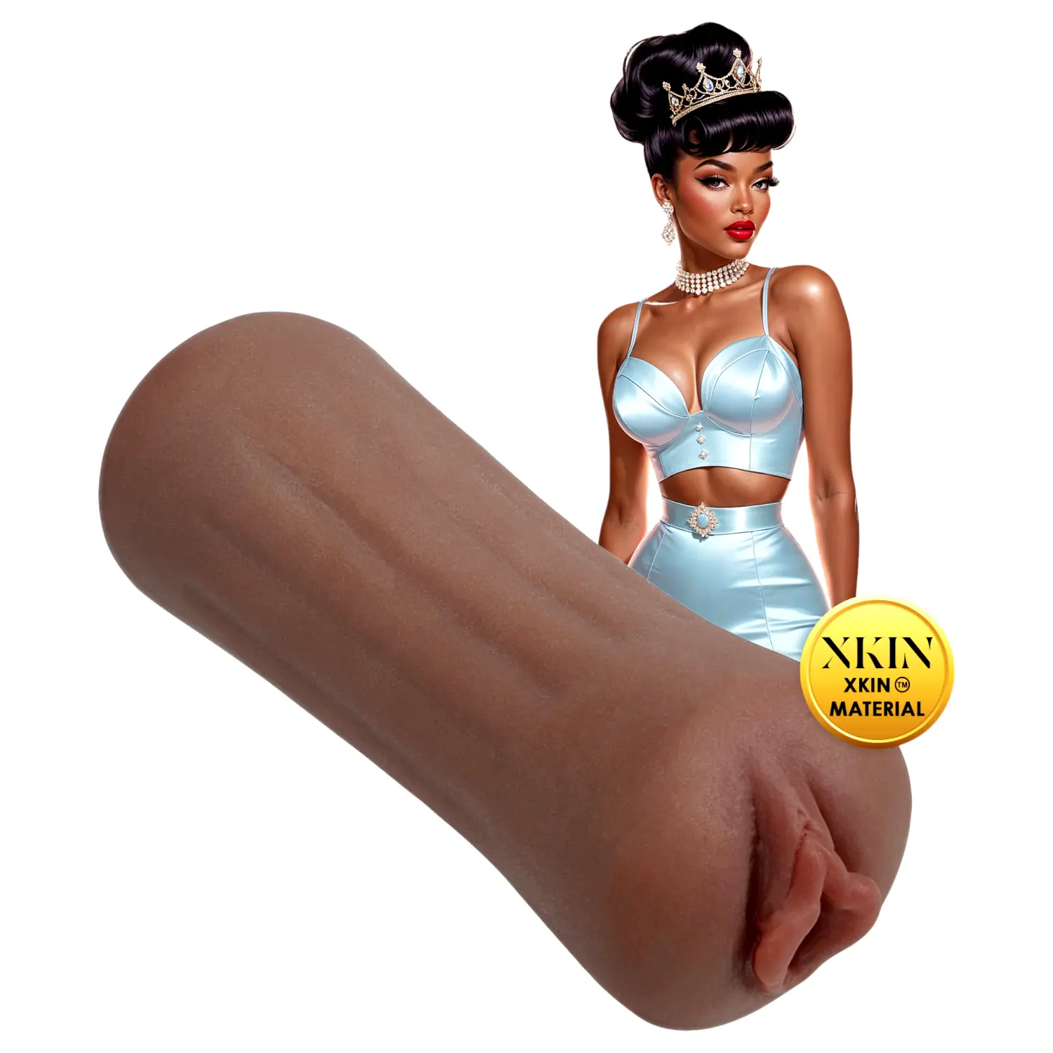 Beauty Queen Lulu - realistická umelá vagína masturbátor (tmavý naturál) Beauty Queen Lulu - realistická umelá vagína masturbátor (tmavý naturál)