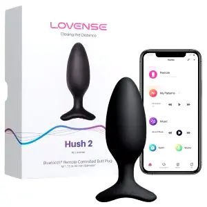 Hush 2 M - Análny vibrátor ovládaný aplikáciou (45 mm