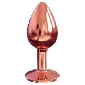 Diamond Plug S - hliníkový análny kolík - malý (ružovozlatý)